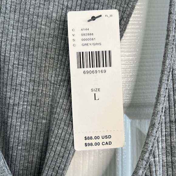 NWT Sweaty Betty Weekend Twist Ribbed Maxi midi dress grey size large - Picture 8 of 13